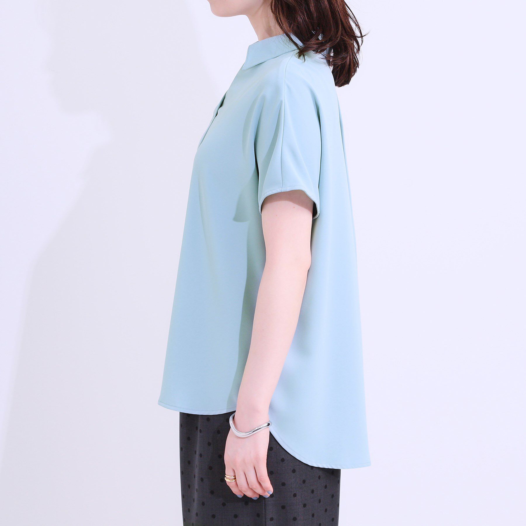 SHOO･LA･RUE「【洗える/S-LL/プチプラ】さらっとすっきりきれい見え スキッパーブラウス」|シャツ・ブラウス|