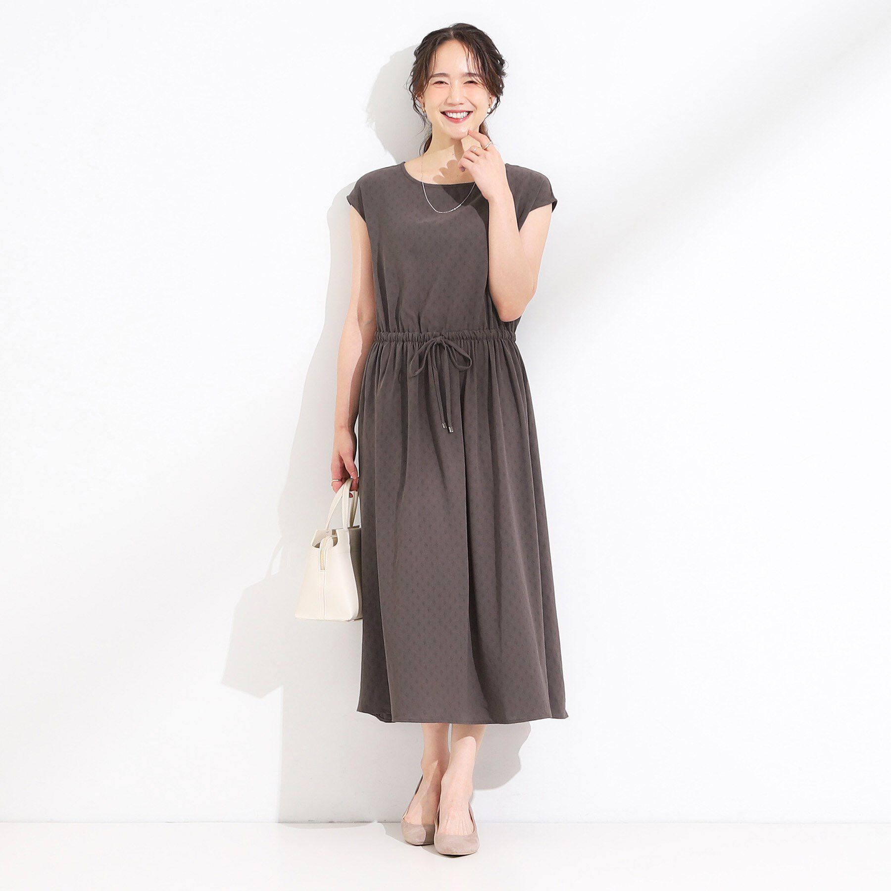 SHOO･LA･RUE「【S-LL】さらりと1枚で決まる ジャカードワンピース」|ワンピース|