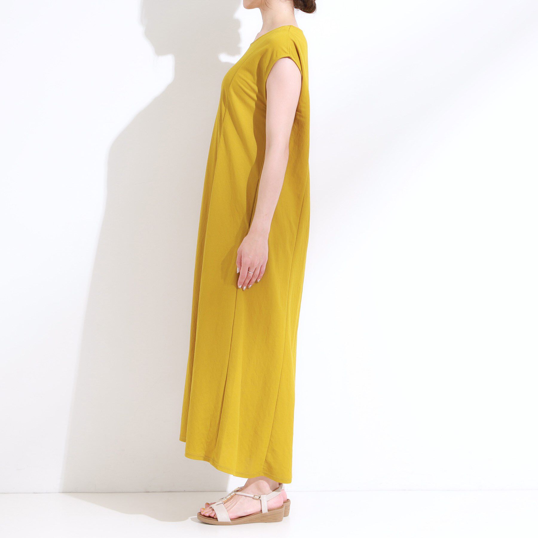 SHOO･LA･RUE「【S-LL/ひんやり】切替ラインですっきりと 1枚で着られるロングワンピース」|ワンピース|