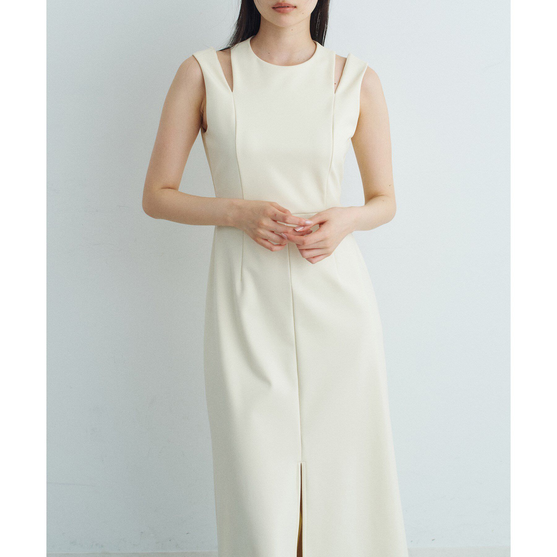 CODE A「slit jersey dress」|ワンピース|