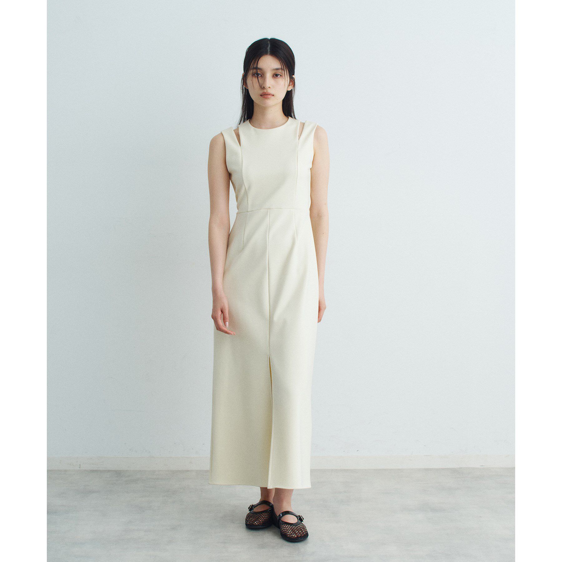 CODE A「slit jersey dress」|ワンピース|