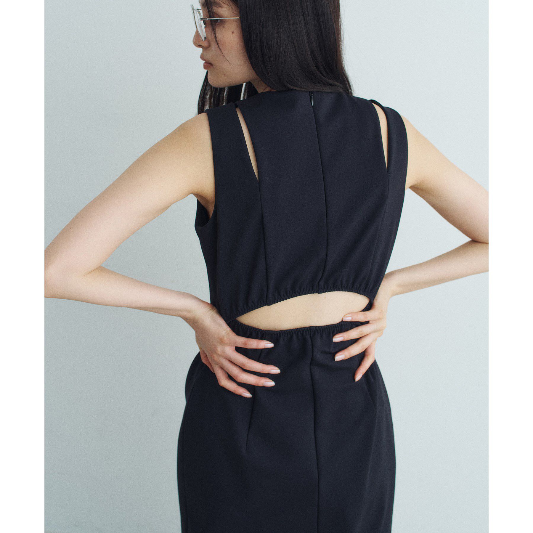 CODE A「slit jersey dress」|ワンピース|