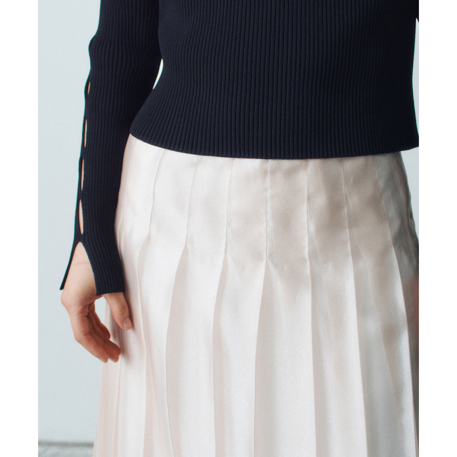 CODE A「shiny sheer pleated skirt」|スカート|