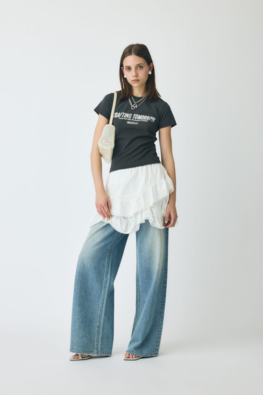 MOUSSY「DRAPE LACE MINI スカート」|スカート|