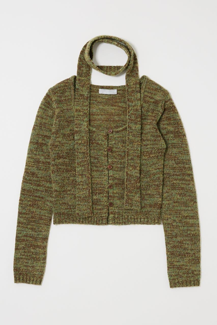 MOUSSY「MIX YARN KNIT トップス」|ニット・セーター|