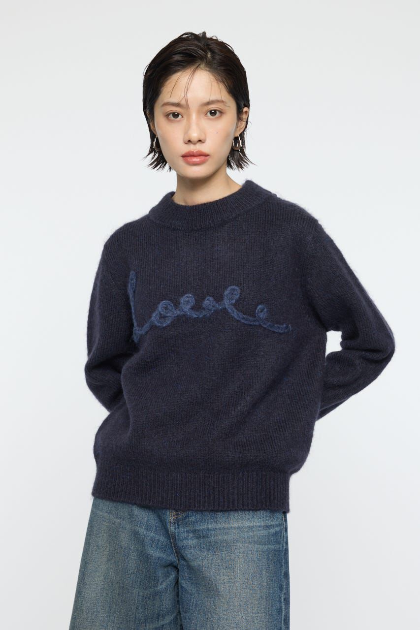MOUSSY「BACK RIBBON セーター」|ニット・セーター|NVY
