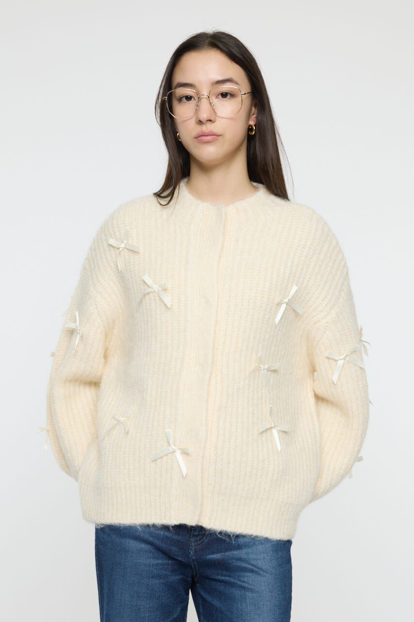 MOUSSY「RIBBON FANCY カーディガン」|カーディガン|IVOY3