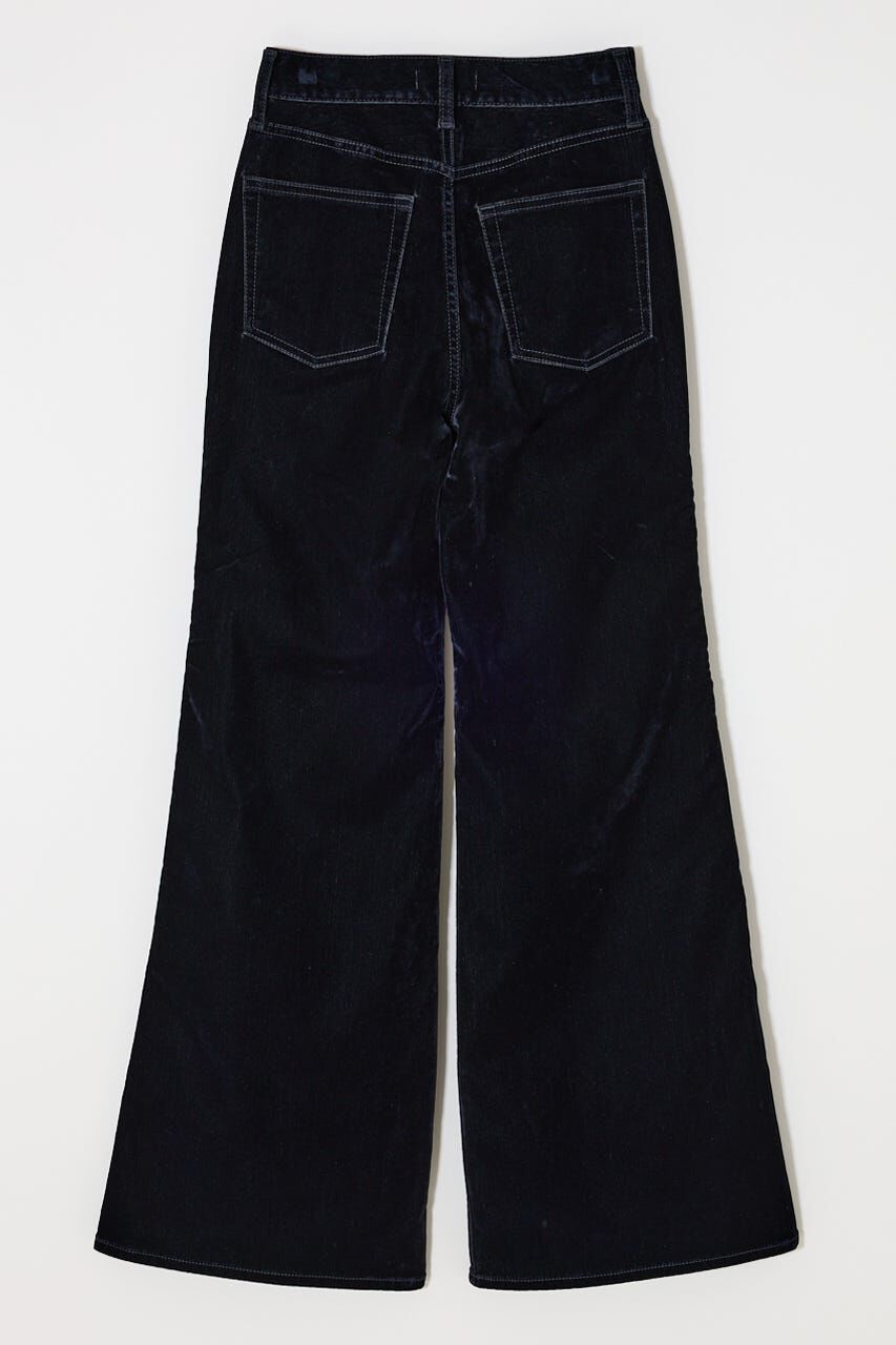 MOUSSY「VELVET LONG LEG フレア」|デニム|