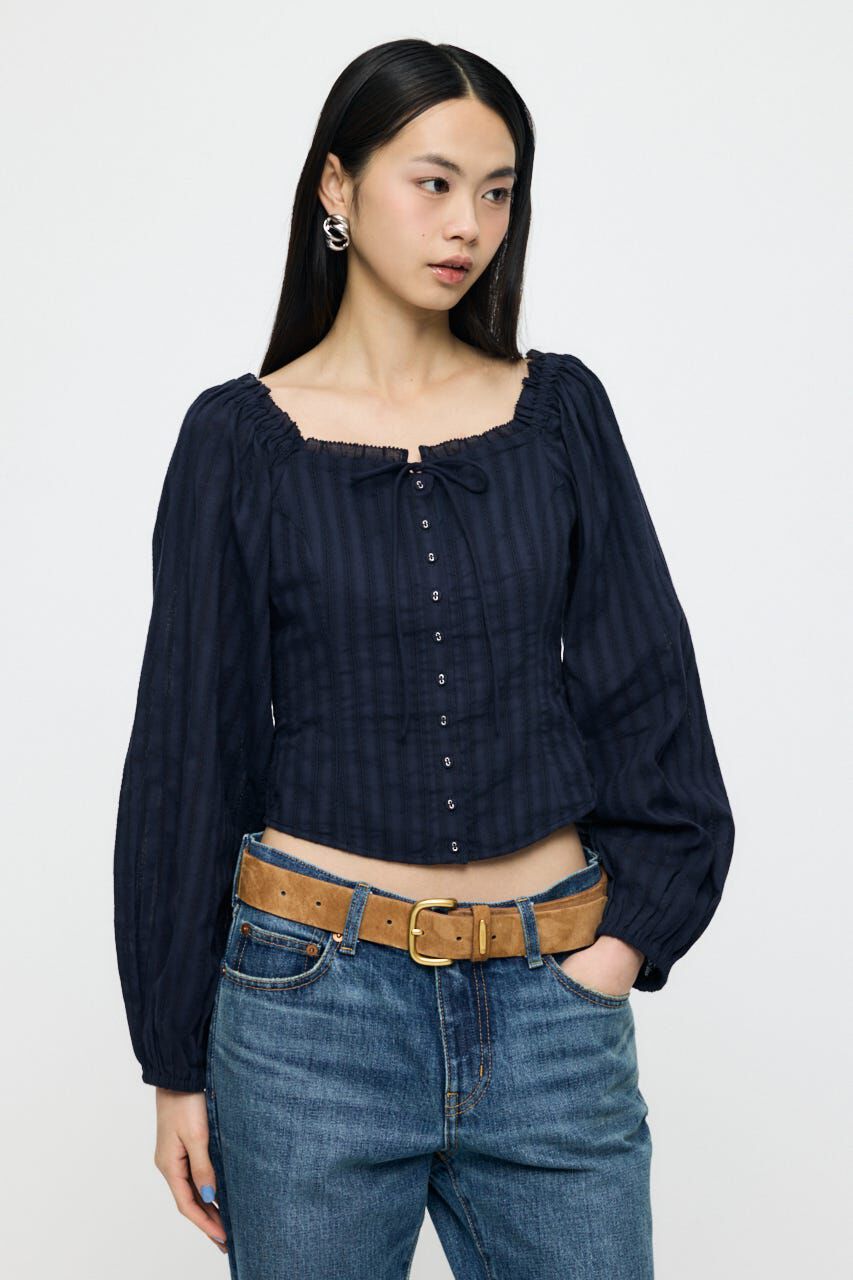 MOUSSY「LACE TRIMMED CORSET ブラウス」|シャツ・ブラウス|