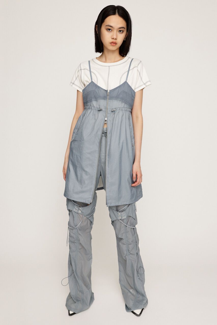 SLY「SHEER CAMI ZIP ドレス」|ワンピース|L/BLU1