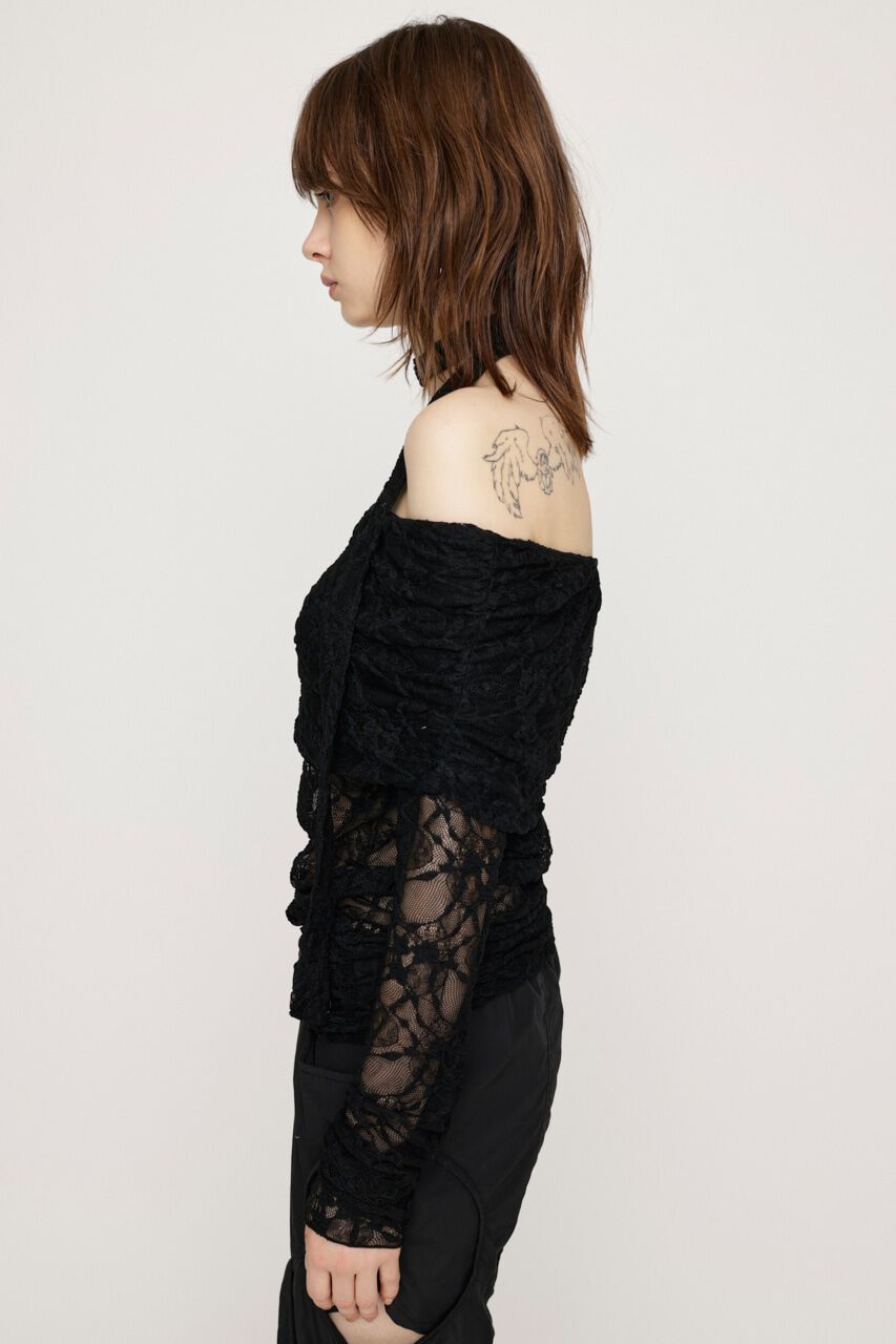 SLY「OFF SHOULDER CUT LACE トップス」|Tシャツ・カットソー|