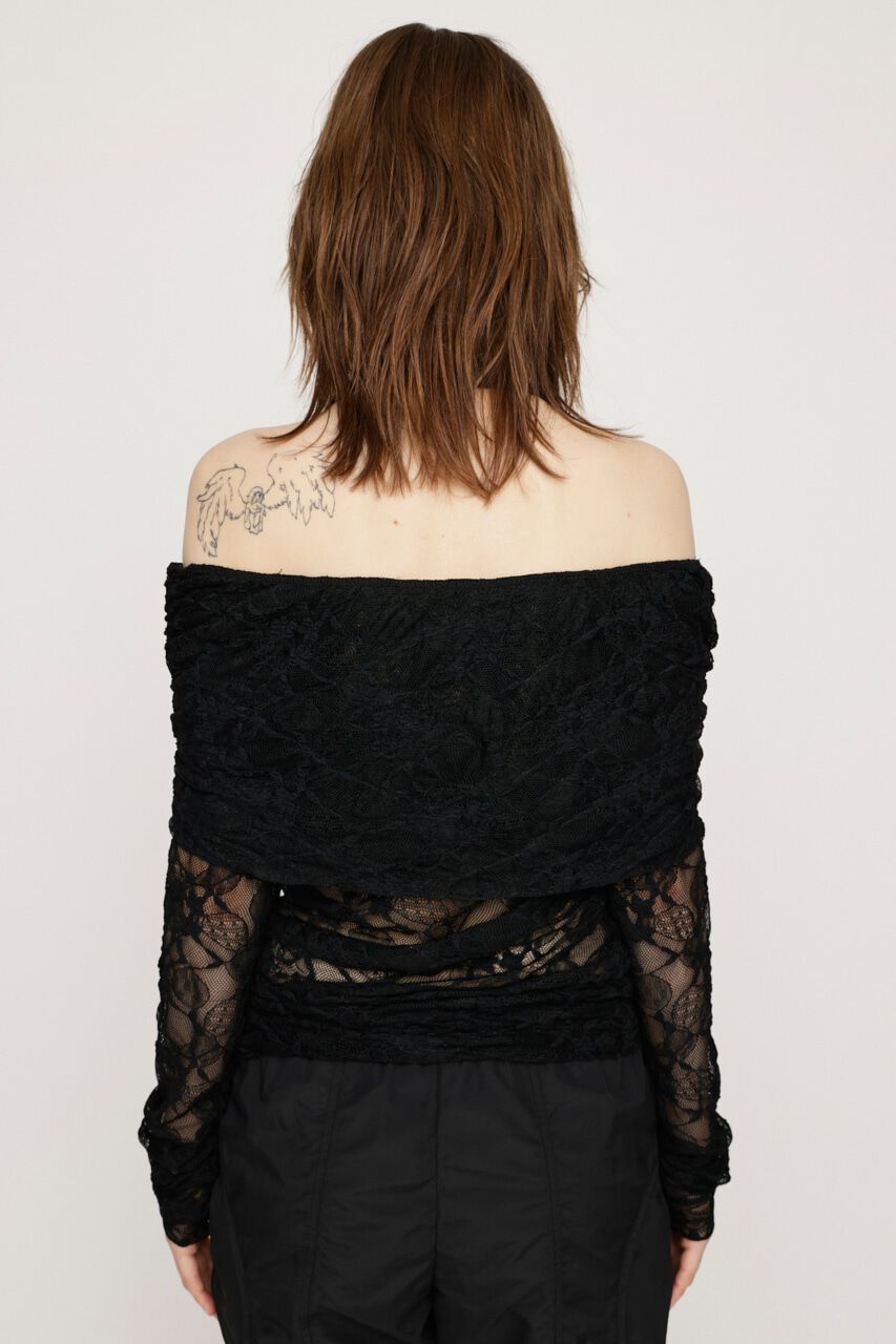 SLY「OFF SHOULDER CUT LACE トップス」|Tシャツ・カットソー|