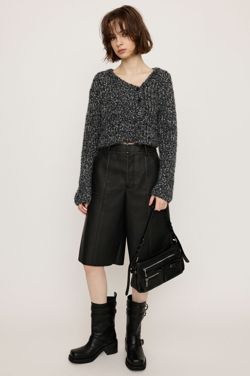 SLY「TAPE YARN SLANT NECK カーディガン」|ニット・セーター|