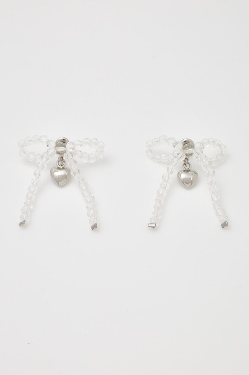 SLY「RIBBON CHARM ピアス」|ピアス|CLR
