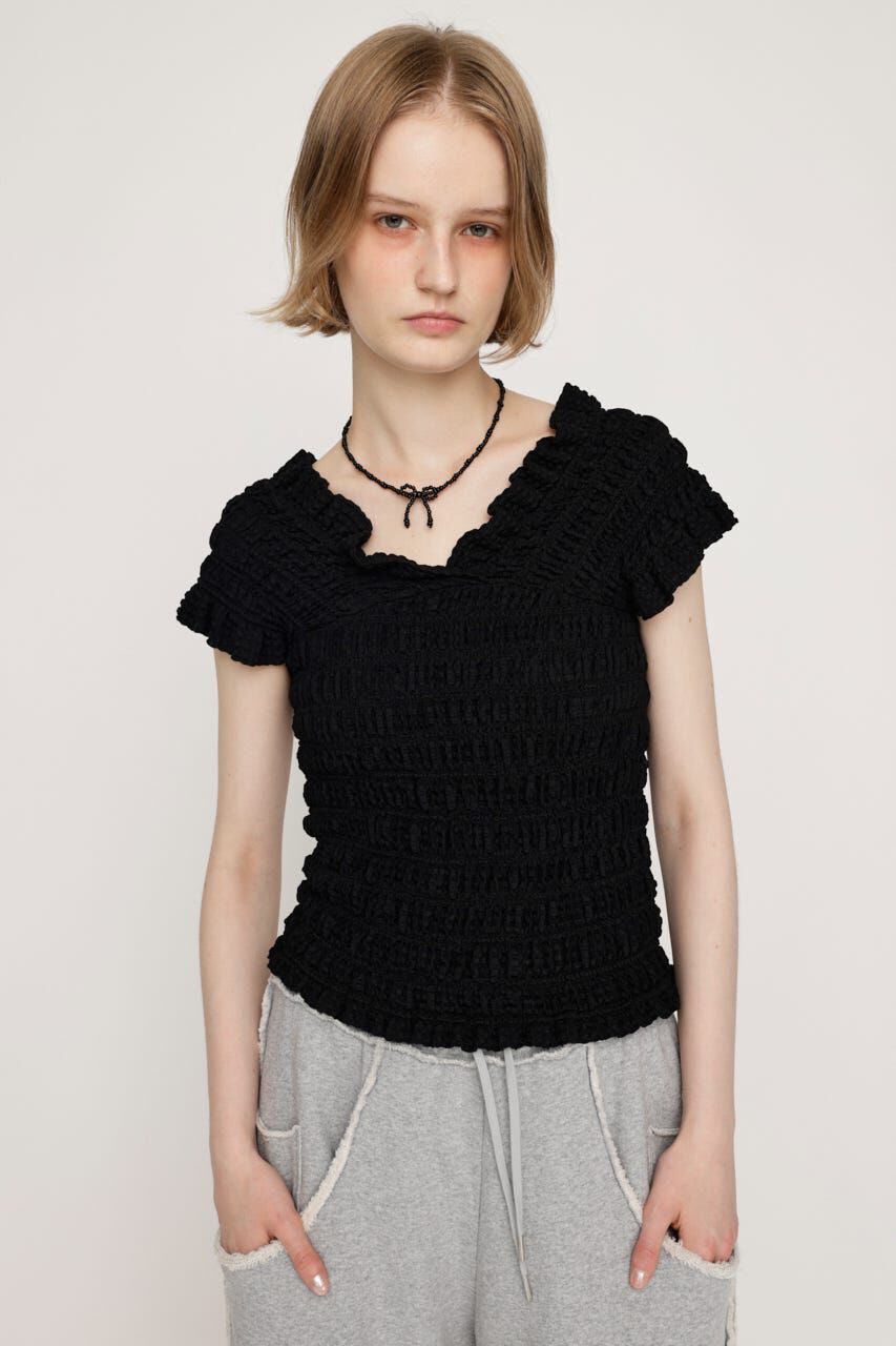 SLY「SHEER SHIRRING BUSTIER トップス」|その他|