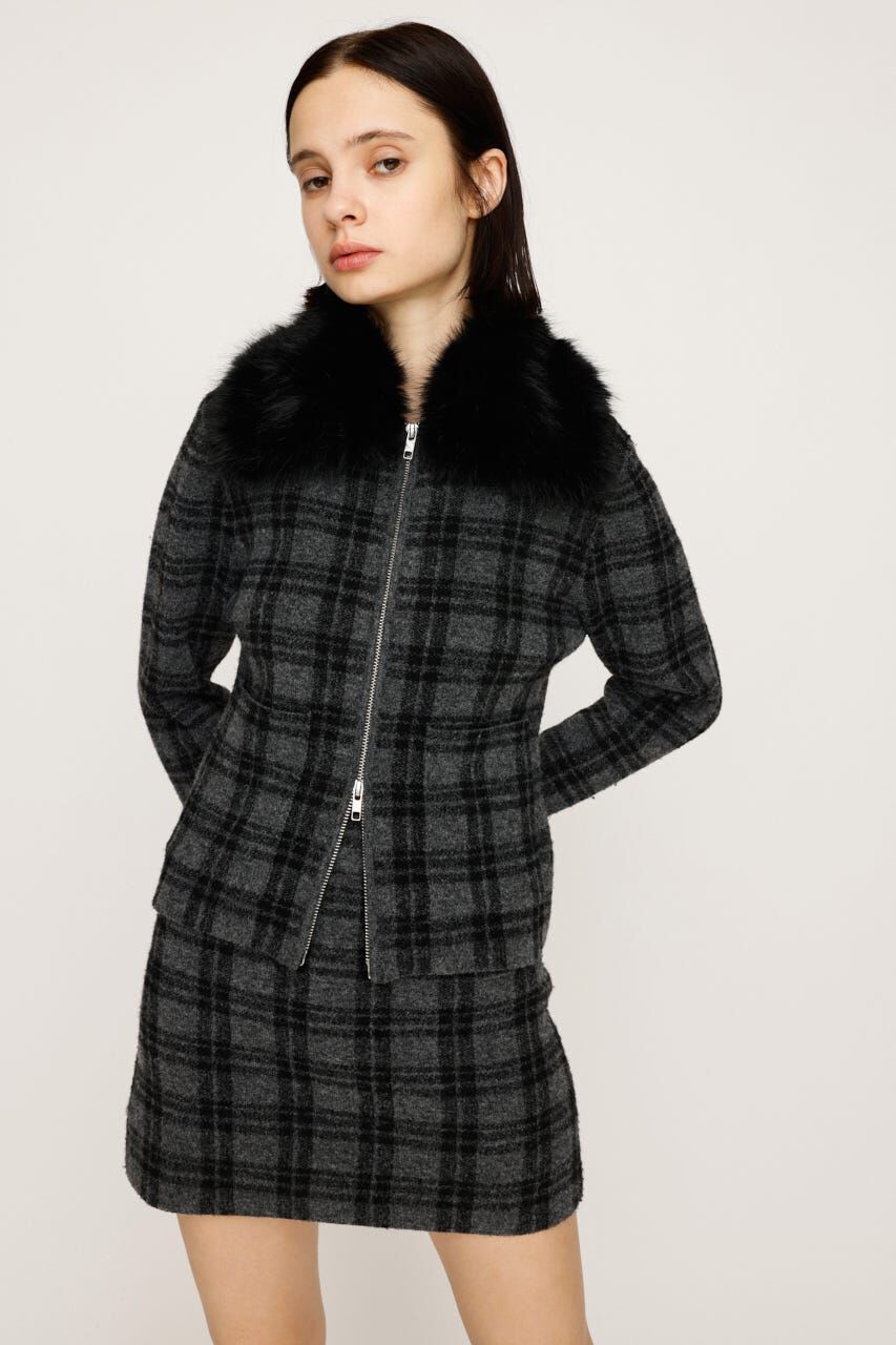SLY「F／FUR COLLAR KNIT トップス」|その他|