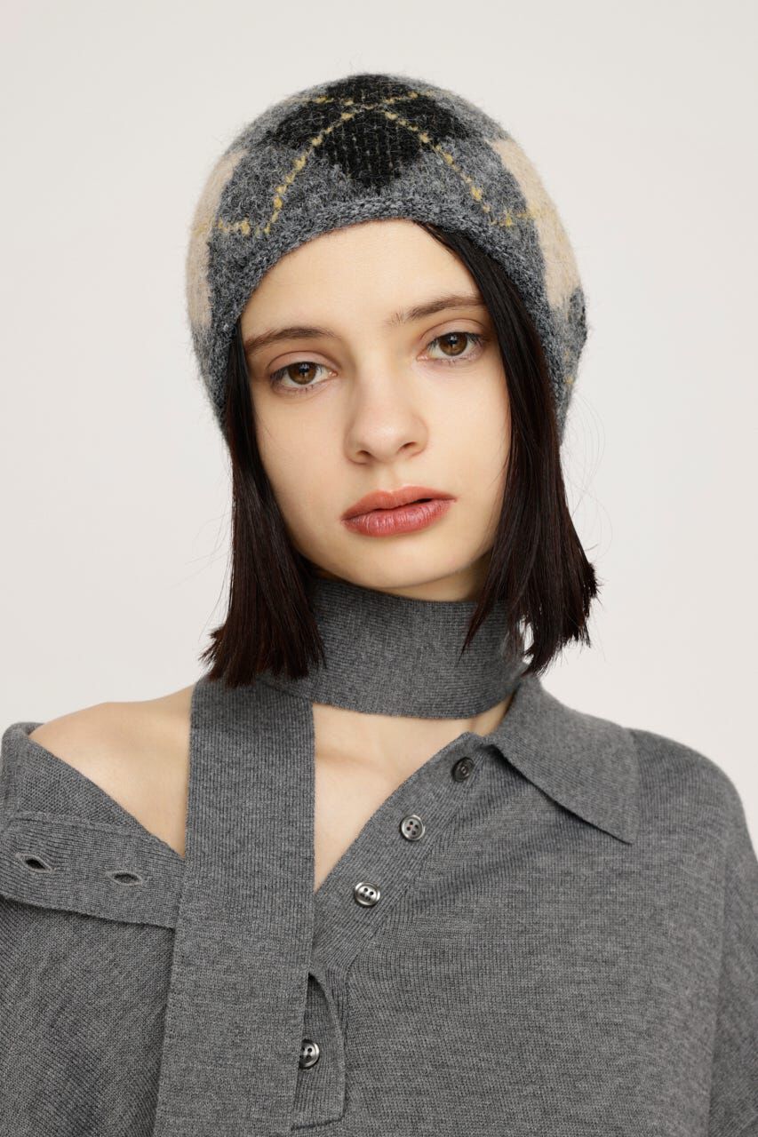 SLY「ARGYLE JQ KNIT BEANIE」|その他|