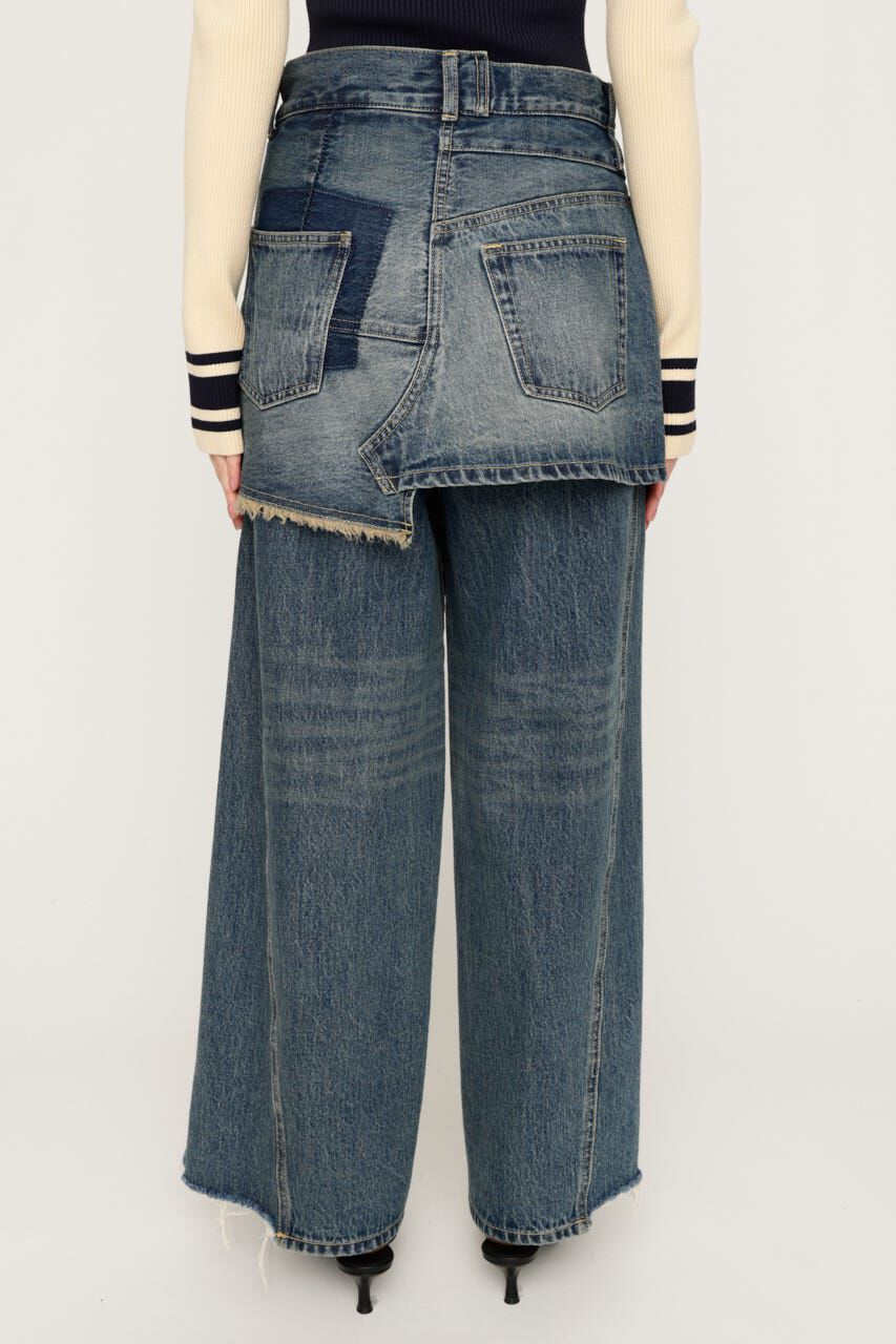 SLY「REMAKE ASYMMETRY L／W DENIM パンツ」|デニム|