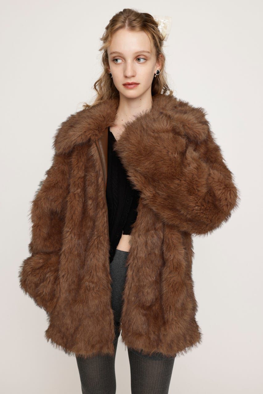 SLY「BIG COLLAR FUR コート」|その他|