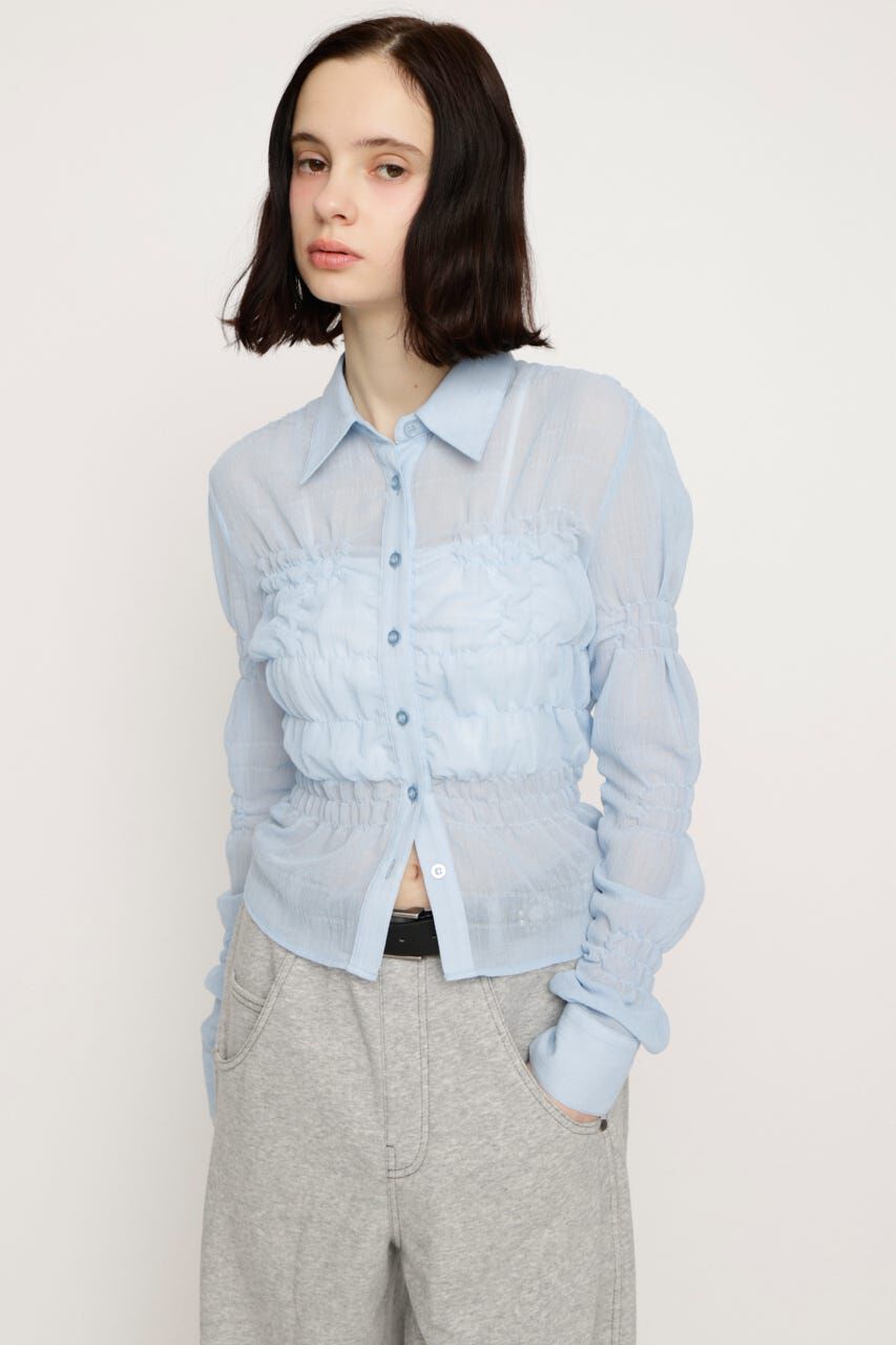 SLY「RANDOM SHIRRING トップス」|シャツ・ブラウス|