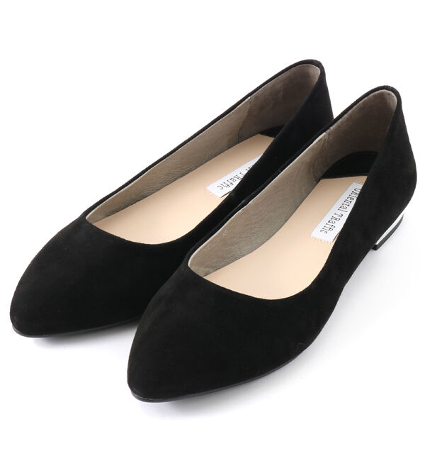 ORiental TRaffic「【アウトレット価格】本革スエードフラットパンプス/R-6002」|パンプス|BLACK