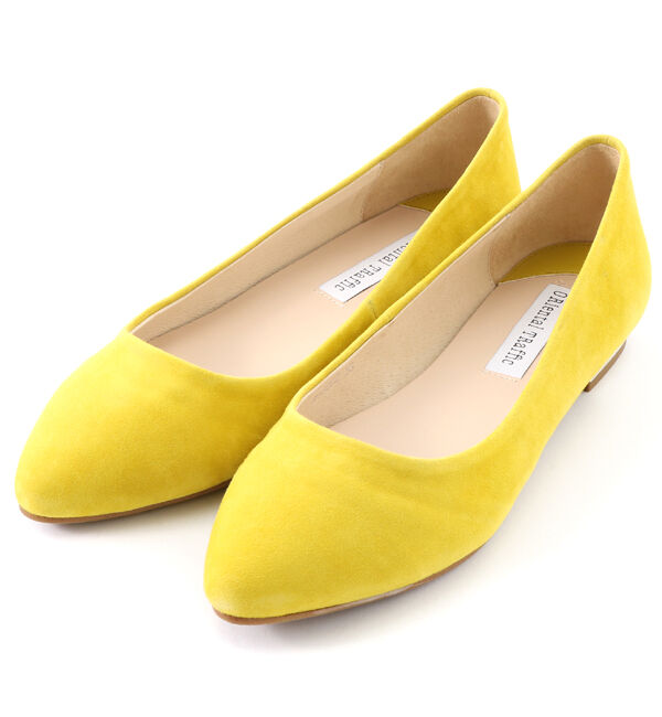 ORiental TRaffic「【アウトレット価格】本革スエードフラットパンプス/R-6002」|パンプス|YELLOW