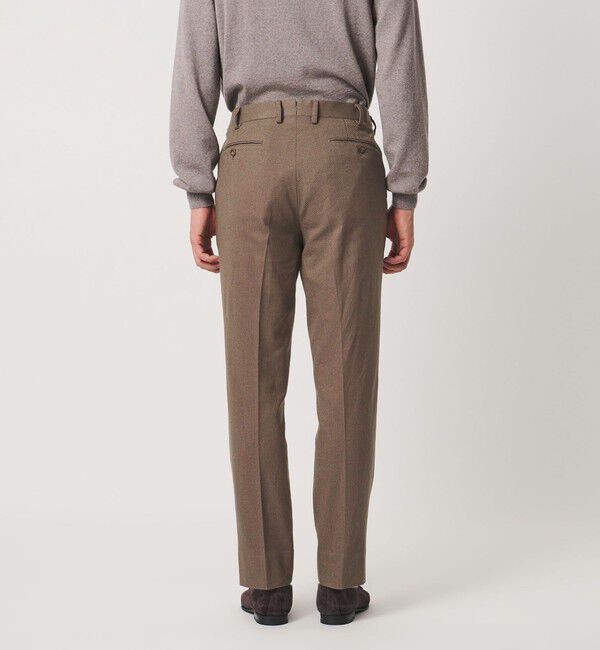 UNITED ARROWS「バーズアイ サイドエクステンド ノープリーツ スラックス COMFORT EASY-MODEL ウォッシャブル ヨコストレッ」|スラックス|