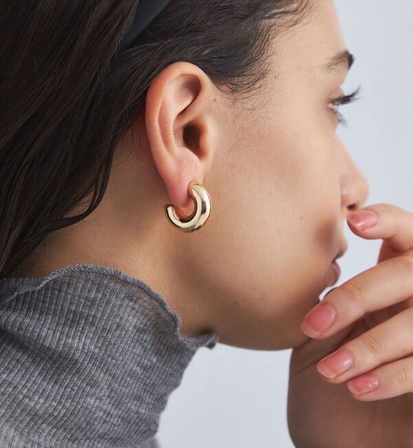 UNITED ARROWS green label relaxing「【WEB限定】チューブ ライン フープピアス 2」|ピアス|