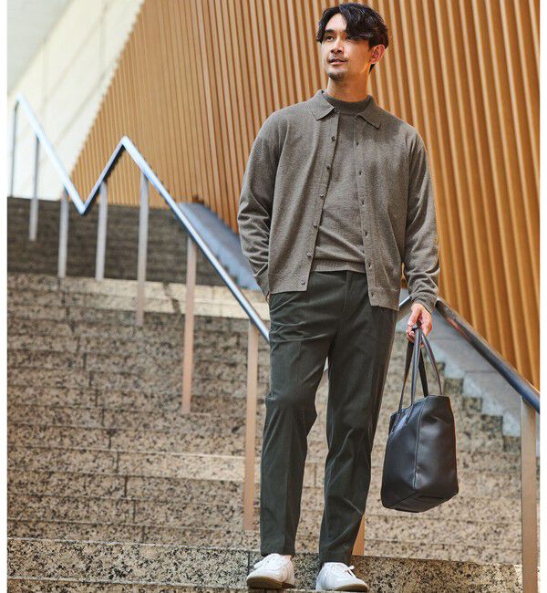 UNITED ARROWS green label relaxing「【WEB限定】JUST fit コーデュロイ 1プリーツ イージーパンツ」|チノ|