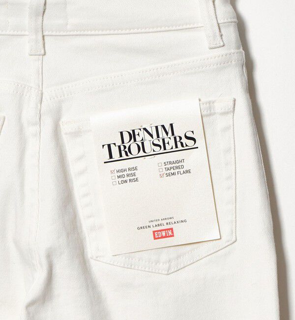 UNITED ARROWS green label relaxing「［size SHORT/TALLあり］＜EDWINコラボ＞セミフレア デニムパンツ オフホワイト」|デニム|