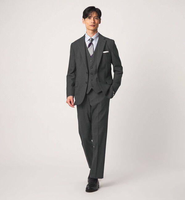 UNITED ARROWS green label relaxing「A+ TWPU バーズアイ 2B スリム セットアップ ジャケット -ストレッチ-」|テーラードジャケット|