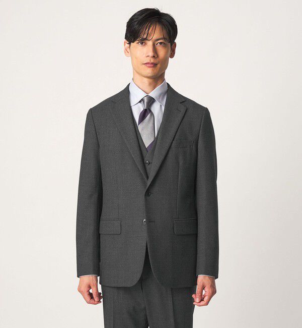 UNITED ARROWS green label relaxing「A+ TWPU バーズアイ 2B スリム セットアップ ジャケット -ストレッチ-」|テーラードジャケット|