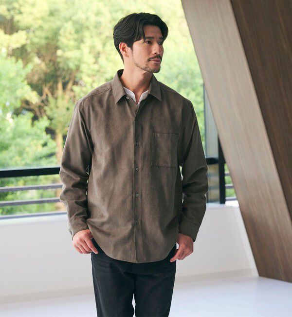 BEAUTY&YOUTH UNITED ARROWS「【WEB限定 WARDROBE SMART】スエードライク シャツ」|シャツ・ブラウス|