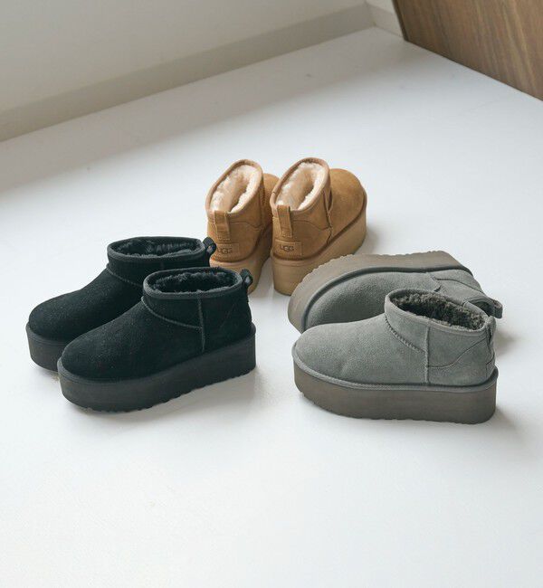BEAUTY&YOUTH UNITED ARROWS「＜UGG＞クラシック ウルトラミニプラットフォーム ブーツ」|ショートブーツ|