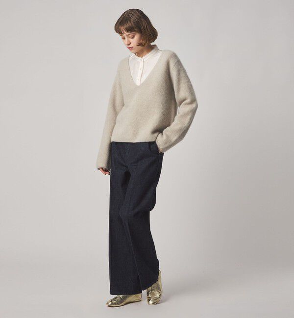 STEVEN ALAN「＜Steven Alan＞オーストラリアン ウール ミックス Vネック ニット」|ニット・セーター|