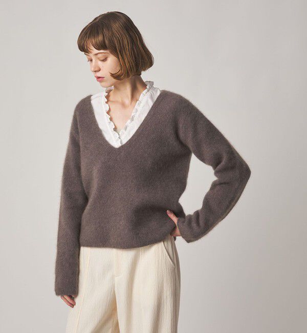 STEVEN ALAN「＜Steven Alan＞オーストラリアン ウール ミックス Vネック ニット」|ニット・セーター|MOCA
