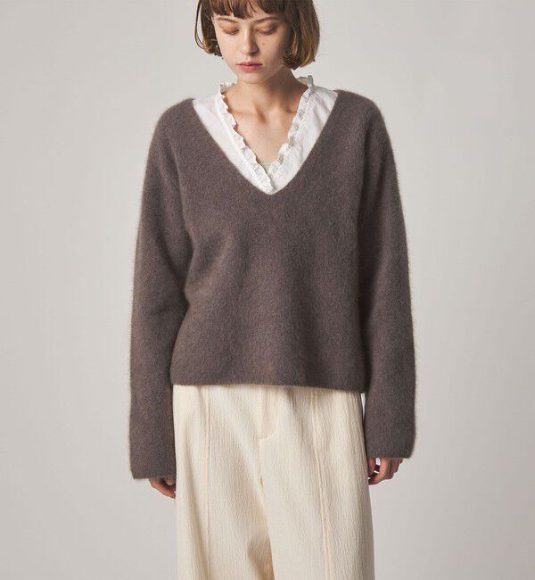 STEVEN ALAN「＜Steven Alan＞オーストラリアン ウール ミックス Vネック ニット」|ニット・セーター|