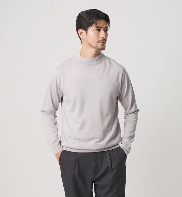 BEAUTY&YOUTH UNITED ARROWS「【WEB限定 WARDROBE SMART】マシーンウォッシャブル ウールミックス ジャケット クルーネック ニット」|ニット・セーター|