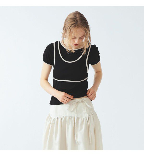 Ray BEAMS 「パイピング タンクトップ レイヤー Tシャツ」|Tシャツ・カットソー|