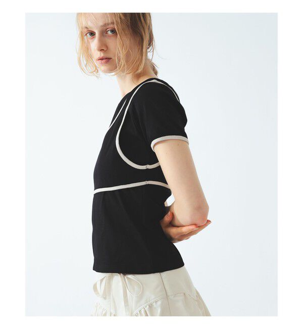 Ray BEAMS 「パイピング タンクトップ レイヤー Tシャツ」|Tシャツ・カットソー|