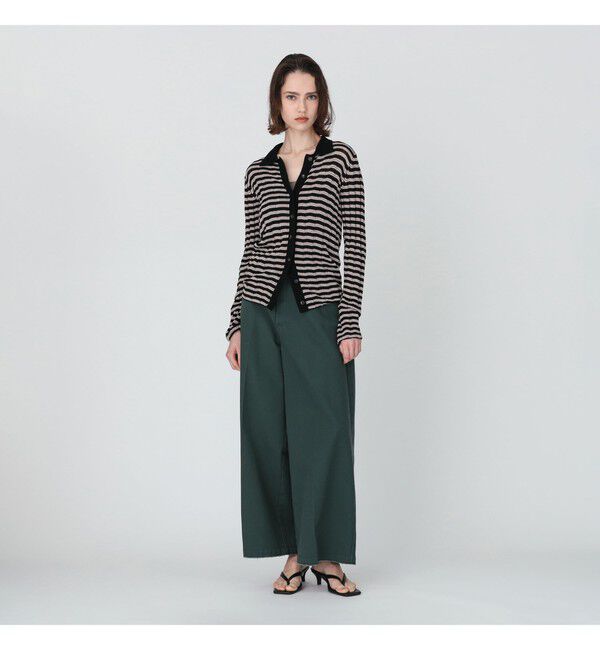 BEAMS SELECTION for WOMEN「【別注】BATONER &times; Demi-Luxe BEAMS / ポロ ボーダー カーディガン」|カーディガン|