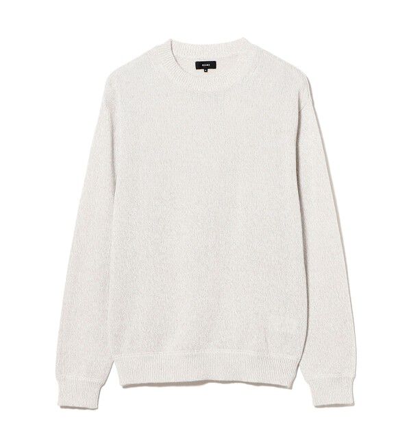 BEAMS「7ゲージ クルーネックニット」|ニット・セーター|OFF_WHT