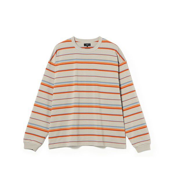 BEAMS「ルーズ ボーダー ロングスリーブ Tシャツ」|Tシャツ・カットソー|GREY