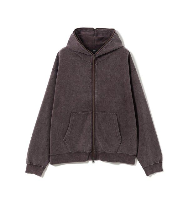 BEAMS「フェード フルジップ フーディ」|スウェット・ジャージ|BURGUNDY