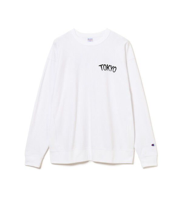 BEAMS「【別注】Champion / リバースウィーブ（R）シティ ロングスリーブTシャツ」|Tシャツ・カットソー|WHITE