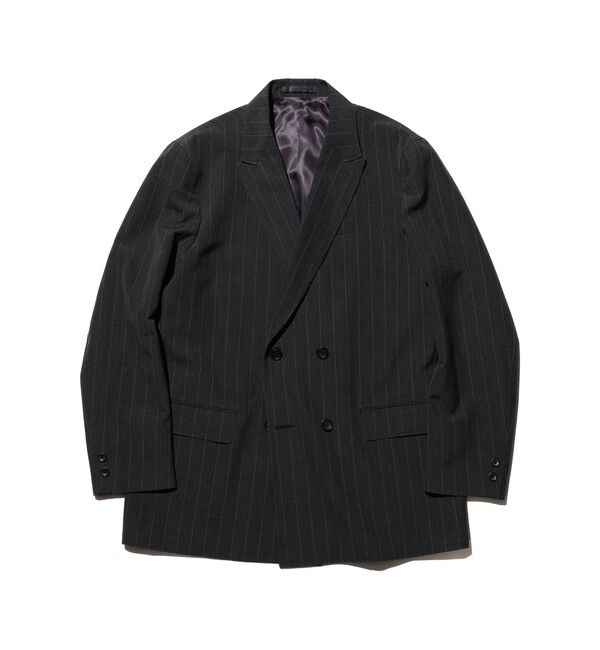 BEAMS PLUS「4B Double Breasted Blazer Wool Stripe」|テーラードジャケット|CHARCOAL.G