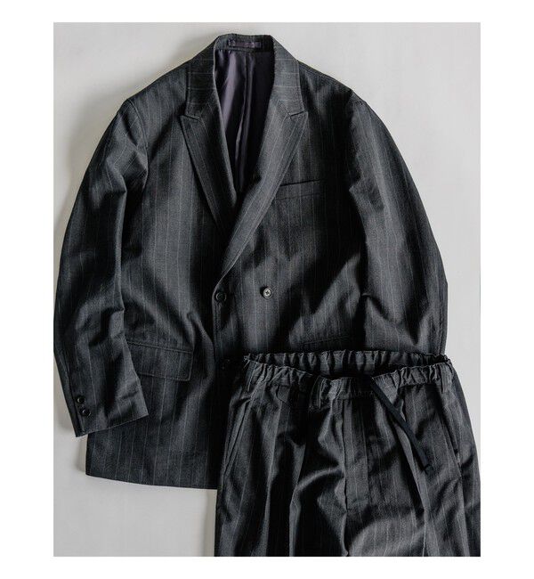 BEAMS PLUS「4B Double Breasted Blazer Wool Stripe」|テーラードジャケット|