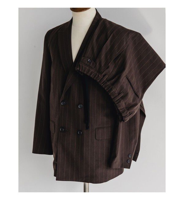 BEAMS PLUS「4B Double Breasted Blazer Wool Stripe」|テーラードジャケット|