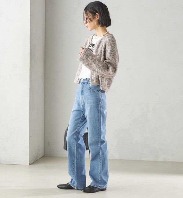 SHIPS for women「〈手洗い可能〉ミックス ツイード ショート ジャケット」|カーディガン|