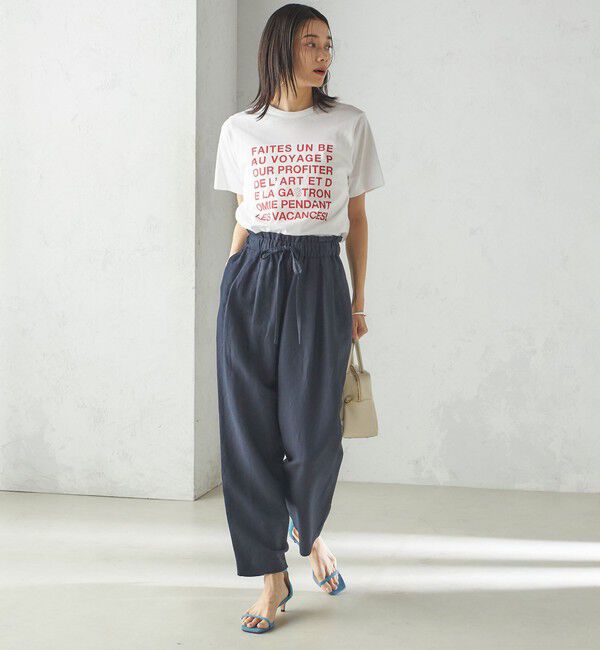 SHIPS for women「SHIPS Primary Navy Label:ロゴ TEE」|Tシャツ・カットソー|
